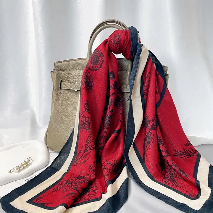 Floral Square Scarf