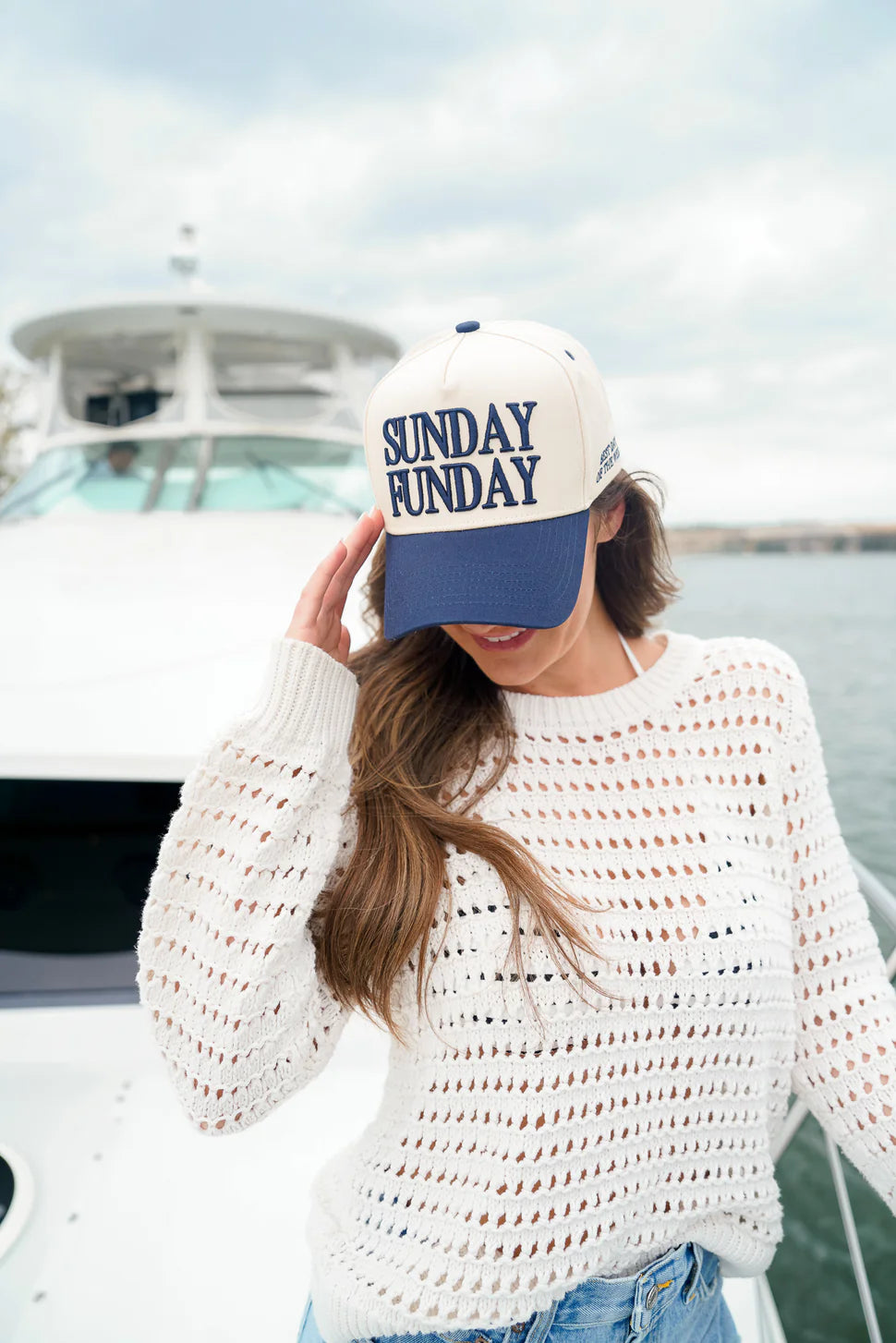 Sunday Funday - Navy Vintage Trucker Hat