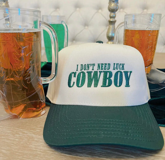 I Don't Need Luck Cowboy Trucker Hat