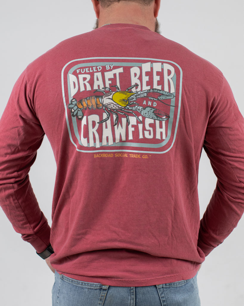 Draft Beer + Crawfish Long Sleeve Tee