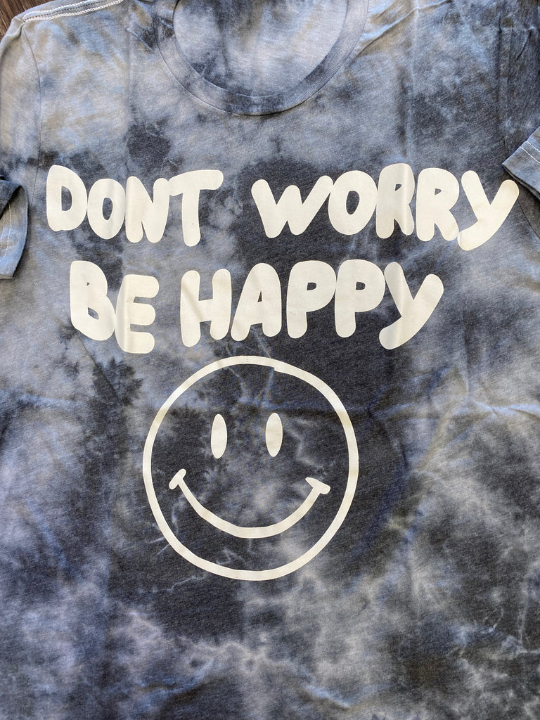 Don't worry be happy tie dye tee