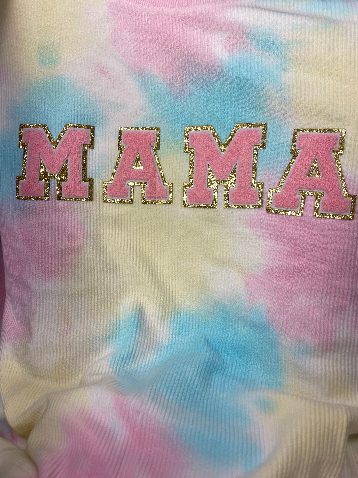 Mama patch corded pullover