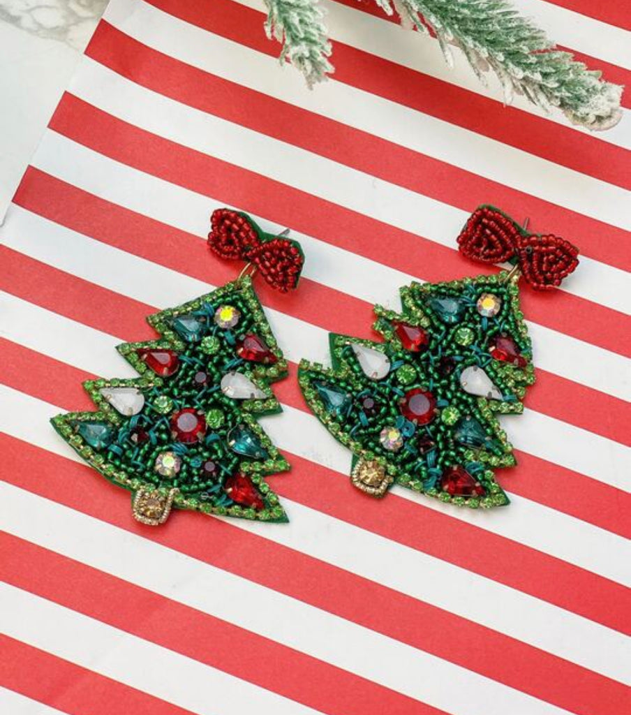 Christmas tree earrings