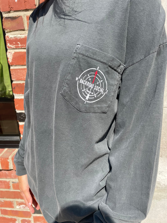 Long Sleeve Logo Pocket Tee