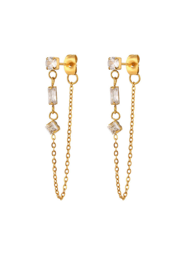 diamond dangly earrings