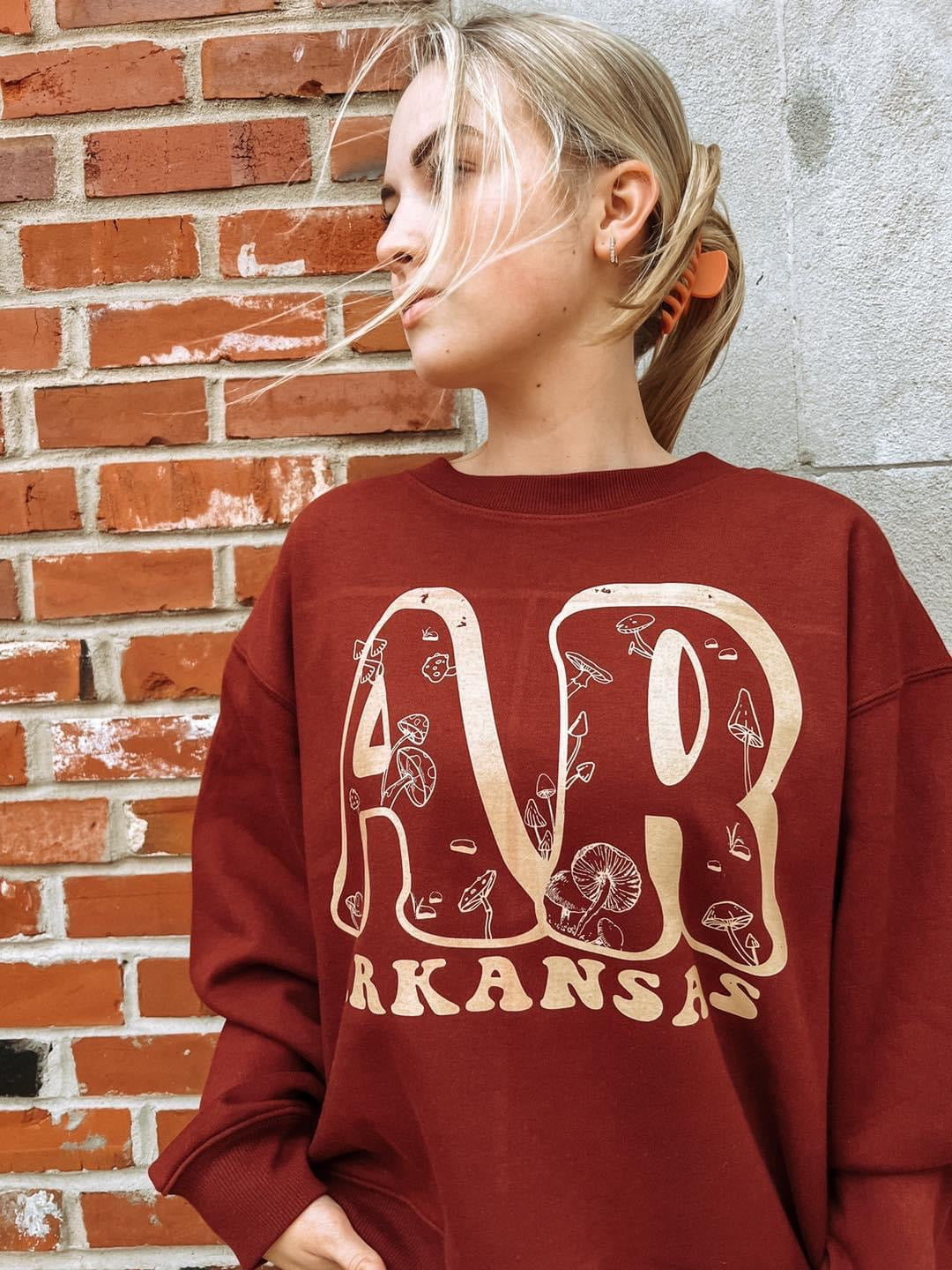 Arkansas mushroom sweatshirt