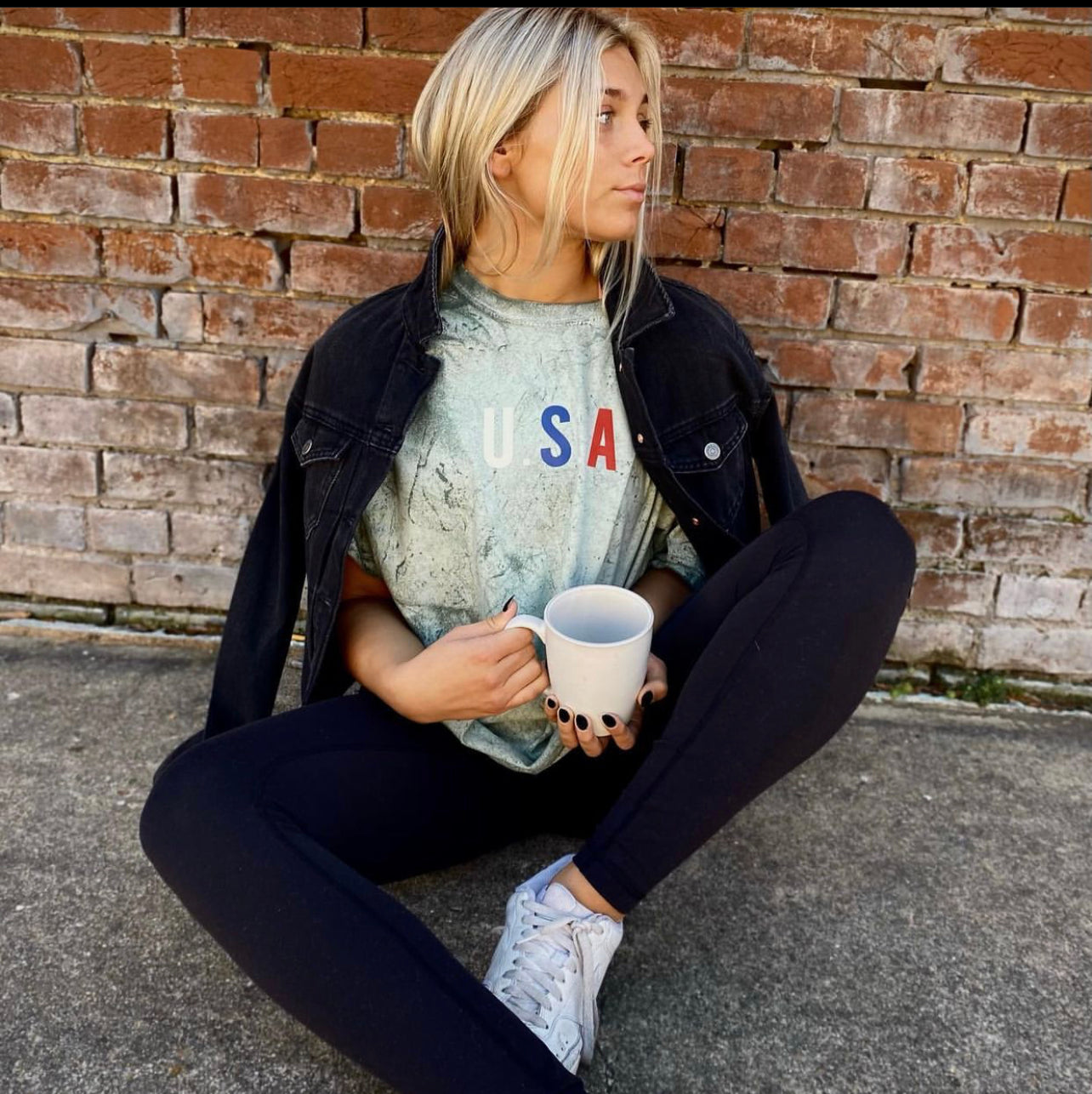 USA Green Tie Dye Short Sleeve